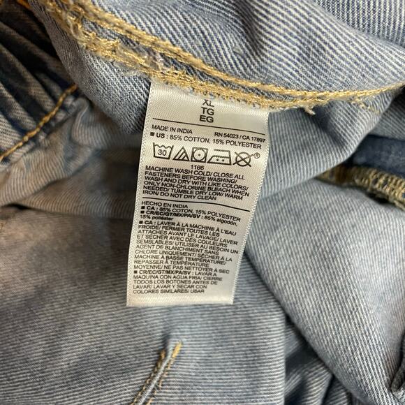 Old Navy OG Chino High Rise Utility Slouchy Ankle Denim Jeans Elastic Waist XL - Picture 12 of 13